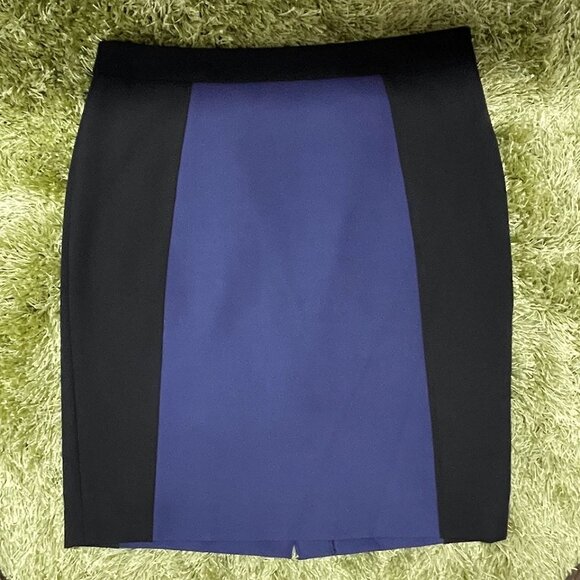 Halogen • Navy & Black Colorblock Pencil Skirt | Size 12** - Picture 1 of 6